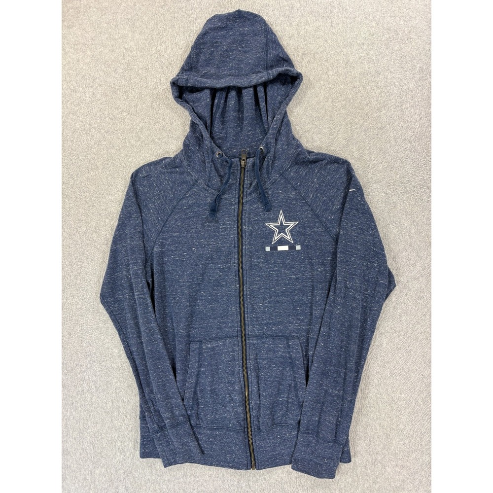 Dallas Cowboys Nike Screened Logo Full Zip Stadium Jacket (Women's Medium) Blue
